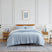 Front View of La La Land Reversible Comforter Set in Blue#color_lala-land-blue