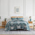 Front View of Baronessa Duvet Cover Set in Blue#color_baronessa-smokey-blue