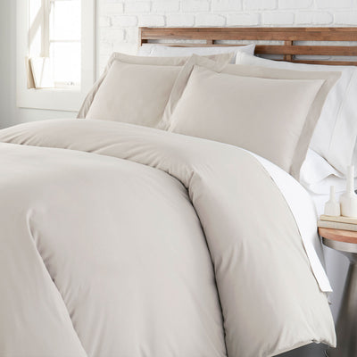 Classic 90 GSM Microfiber Duvet Cover Set in Bone