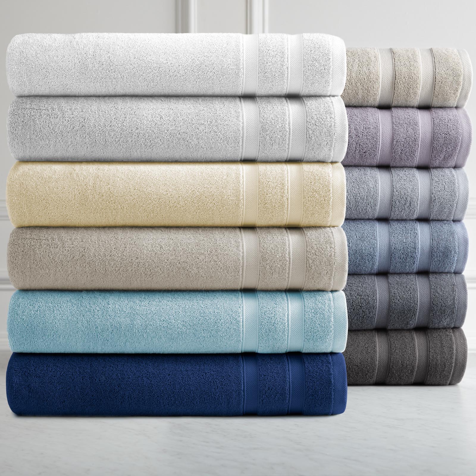 Tens Towels Bathroom Towels, Set of 8, 650 GSM Heavy Weight, 100