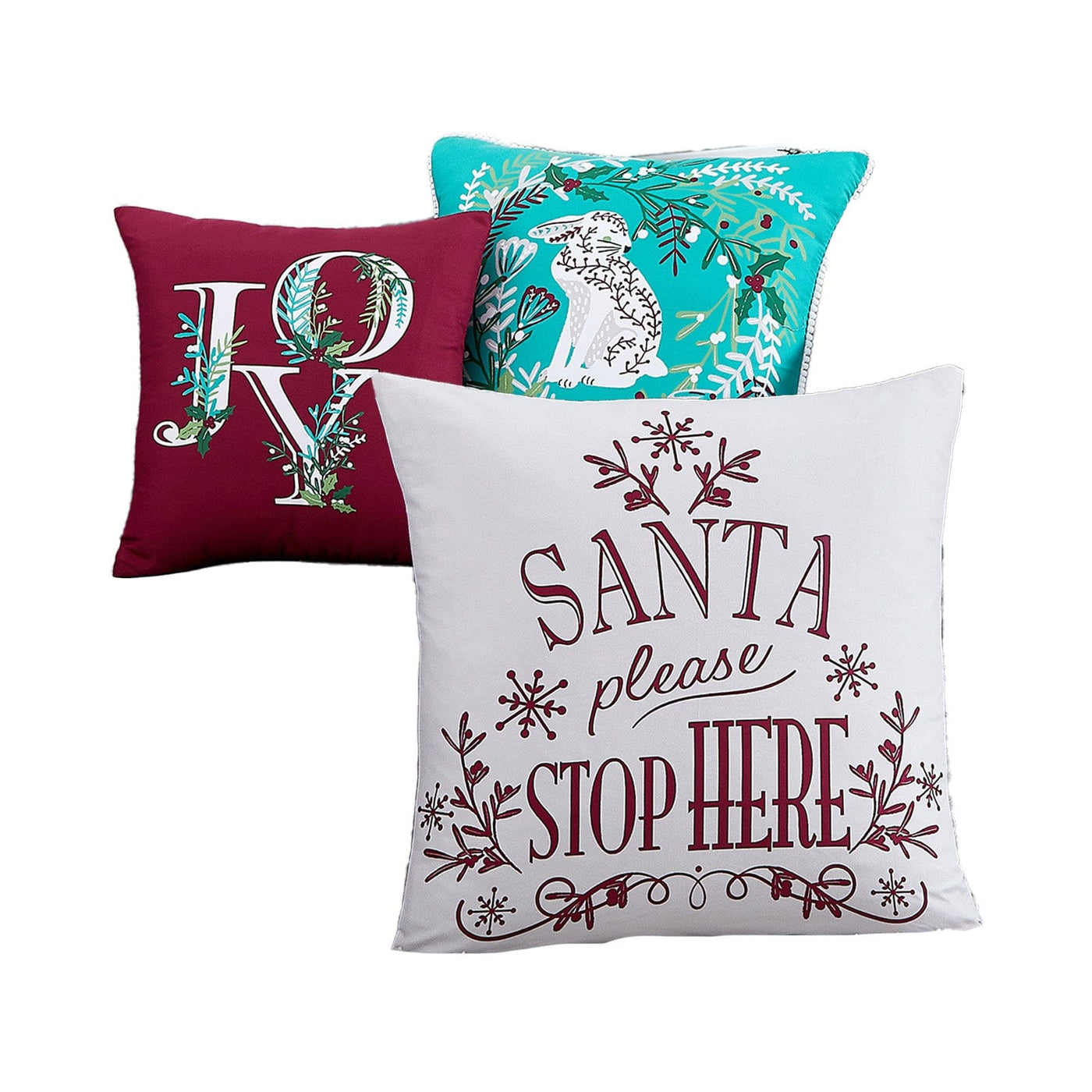 Christmas Woodland 3-Piece Throw Pillow Set