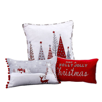 Holly Jolly Lane 3-Piece Throw Pillow Set