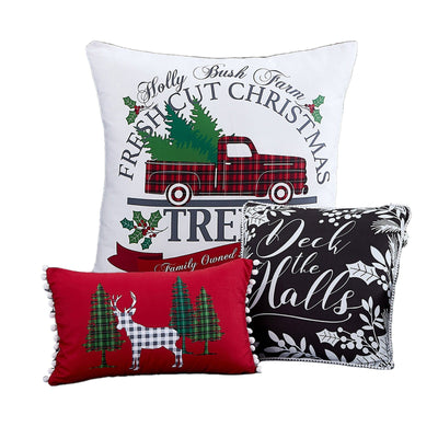 Merry Town 3-Piece Throw Pillow Set