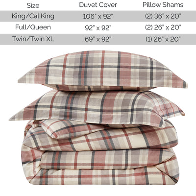 Stack Image of Highland Cotton Duvet Cover Set in Rust #color_highland-rust