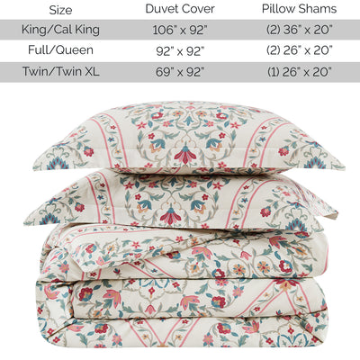 Stack Image of Kashmir Cotton Duvet Cover Set in Multi-color #color_kashmir-multi-color