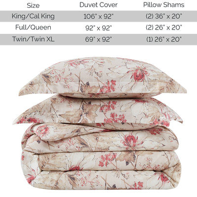 Stack Image of Skye Cotton Duvet Cover Set in Red #color_skye-red