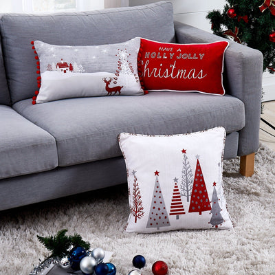 Holly Jolly Lane 3-Piece Throw Pillow Set