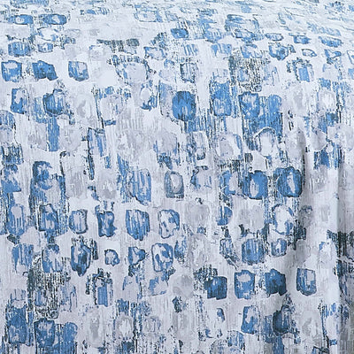 Details and Print Pattern of Rhythm 5-Piece Duvet Cover Set in blue#color_rhythm-blue
