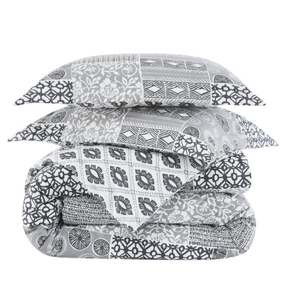 Stack Image of World Song Comforter Set in Grey#color_world-song-grey