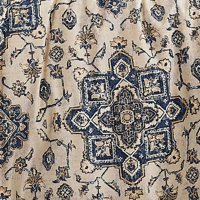 Details and Print Pattern of Persia Oversized Comforter Set in indigo#color_persia-indigo