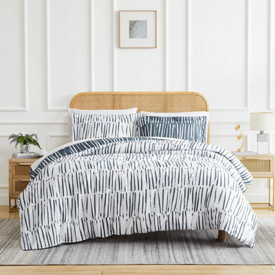 Front View of Spirit Reversible Comforter Set #color_spirit-charcoal