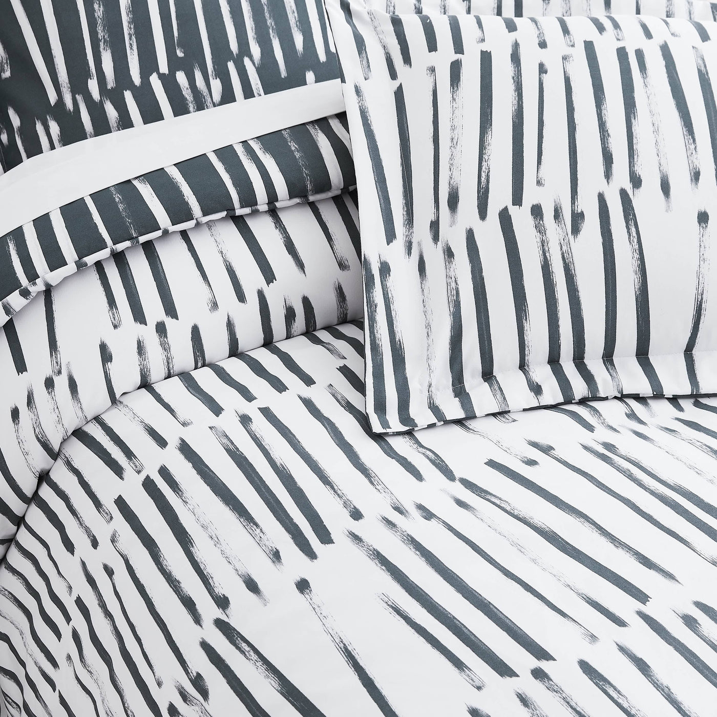 Details and Prints of Spirit Reversible Comforter Set #color_spirit-charcoal