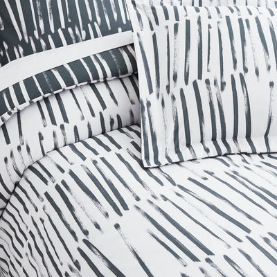 Details and Prints of Spirit Reversible Comforter Set #color_spirit-charcoal