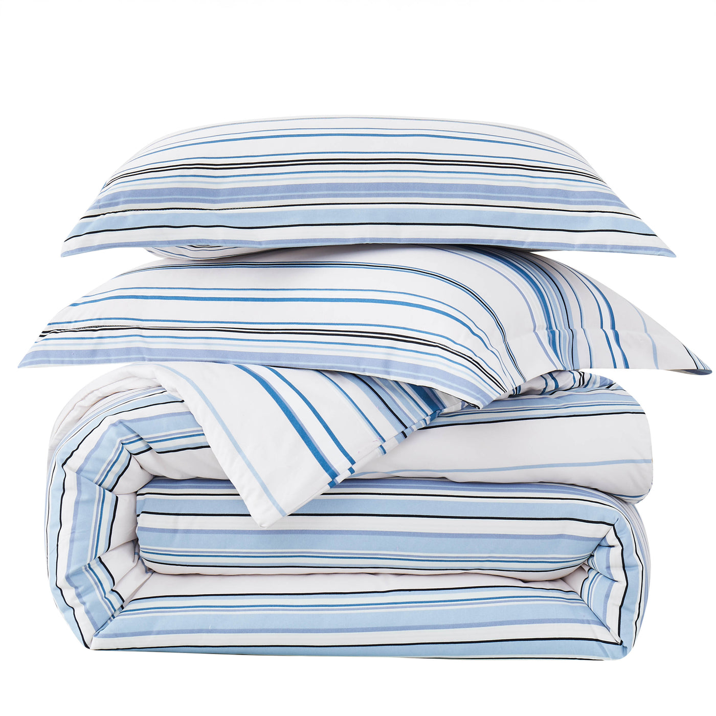 Stack Image of Malibu Dreams Comforter Set in Blue#color_malibu-dreams-blue