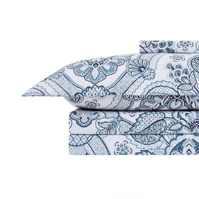 Stack Image of Bluebell Paisley Duvet Cover Set in Blue#color_bluebell-paisley-blue