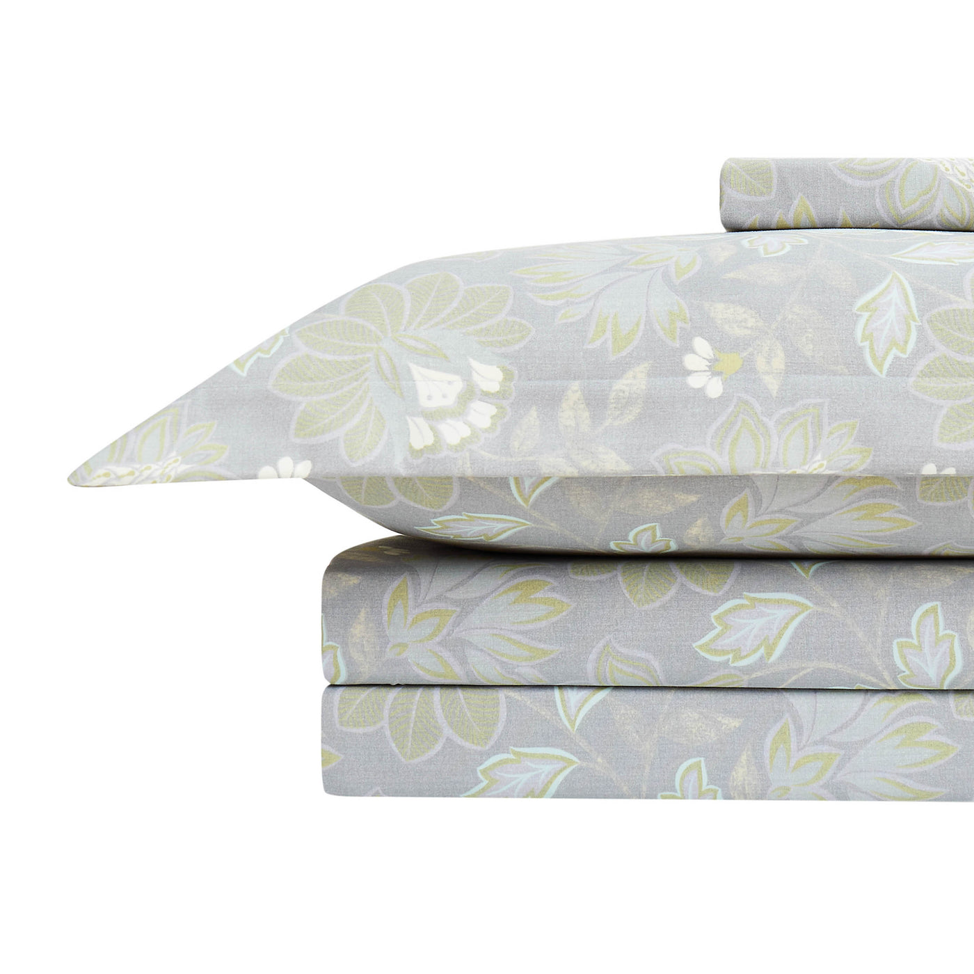 Stack Image of Terra Flora Duvet Cover Set in Steel Blue#color_terra-flora-steel-blue