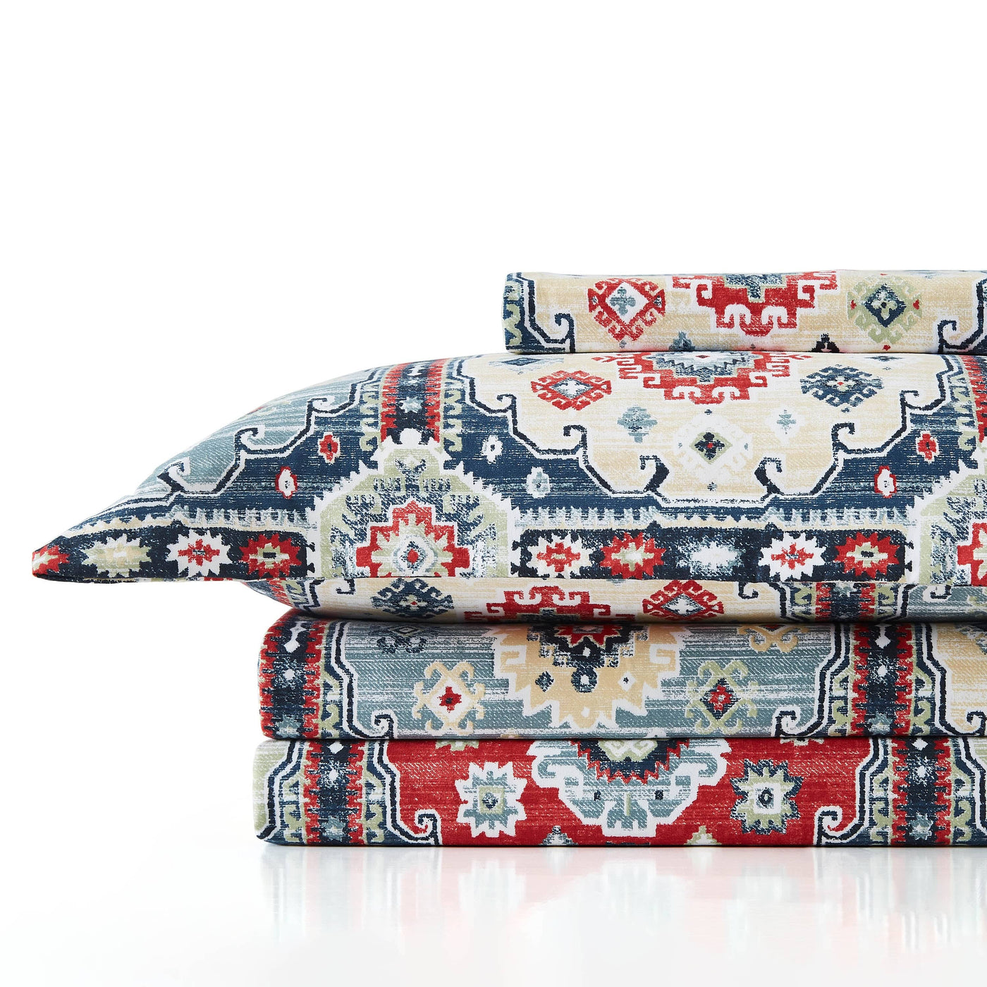 Stack Image of Kilim Oversized Duvet Cover Set in multi-colored#color_kilim-multi-colored