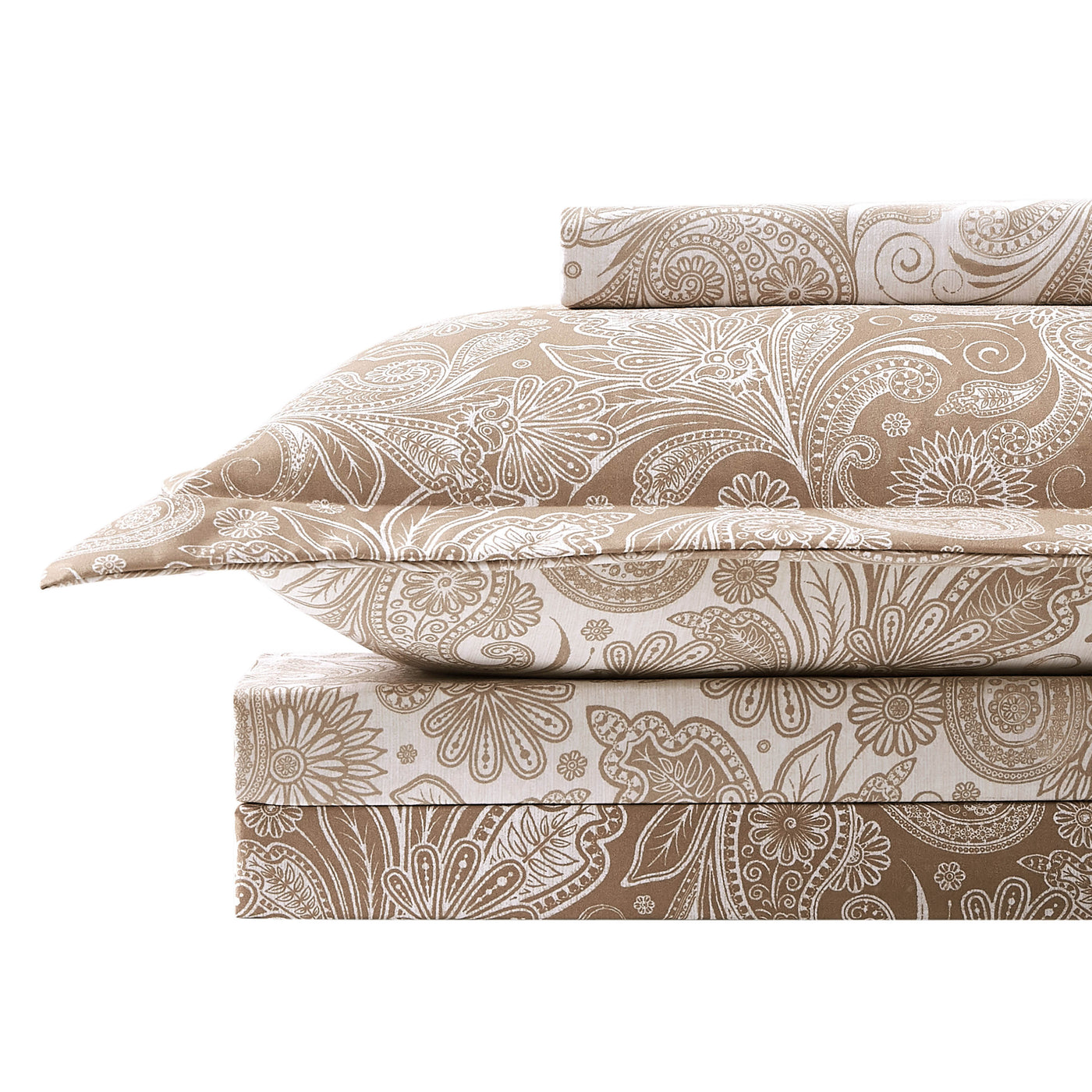 Stack Image of Sacred Journey Reversible Duvet Cover Set in Taupe#color_sacred-journey-taupe