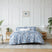 Front View of Rhythm Duvet Cover in Blue#color_rhythm-blue