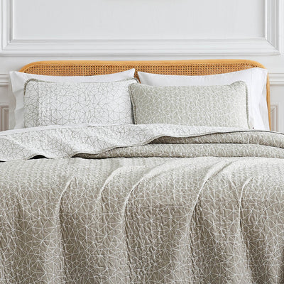 Front View of Lala Land Quilt Set in Taupe#color_lala-land-taupe