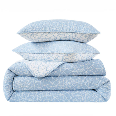 Stack Image of Lala Land Quilt Set in Blue#color_lala-land-blue