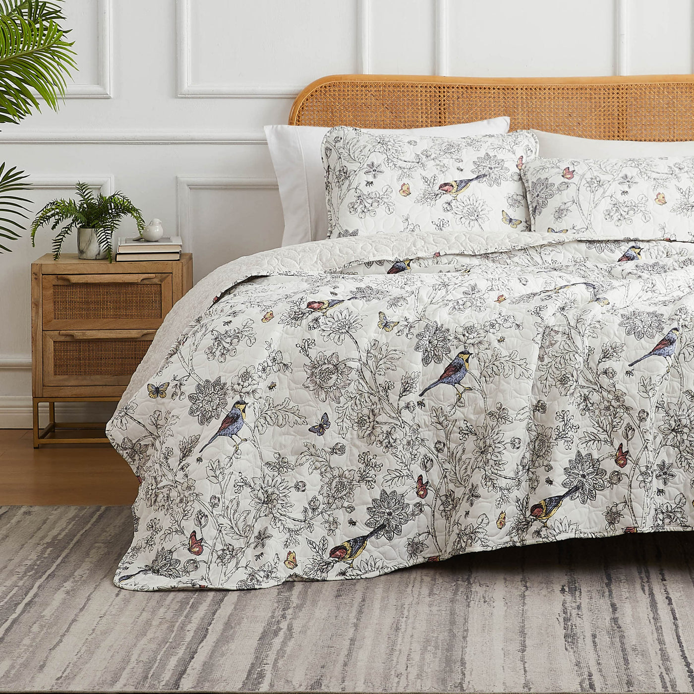 Front View of Bayberry Oversized Quilt Set#color_bayberry