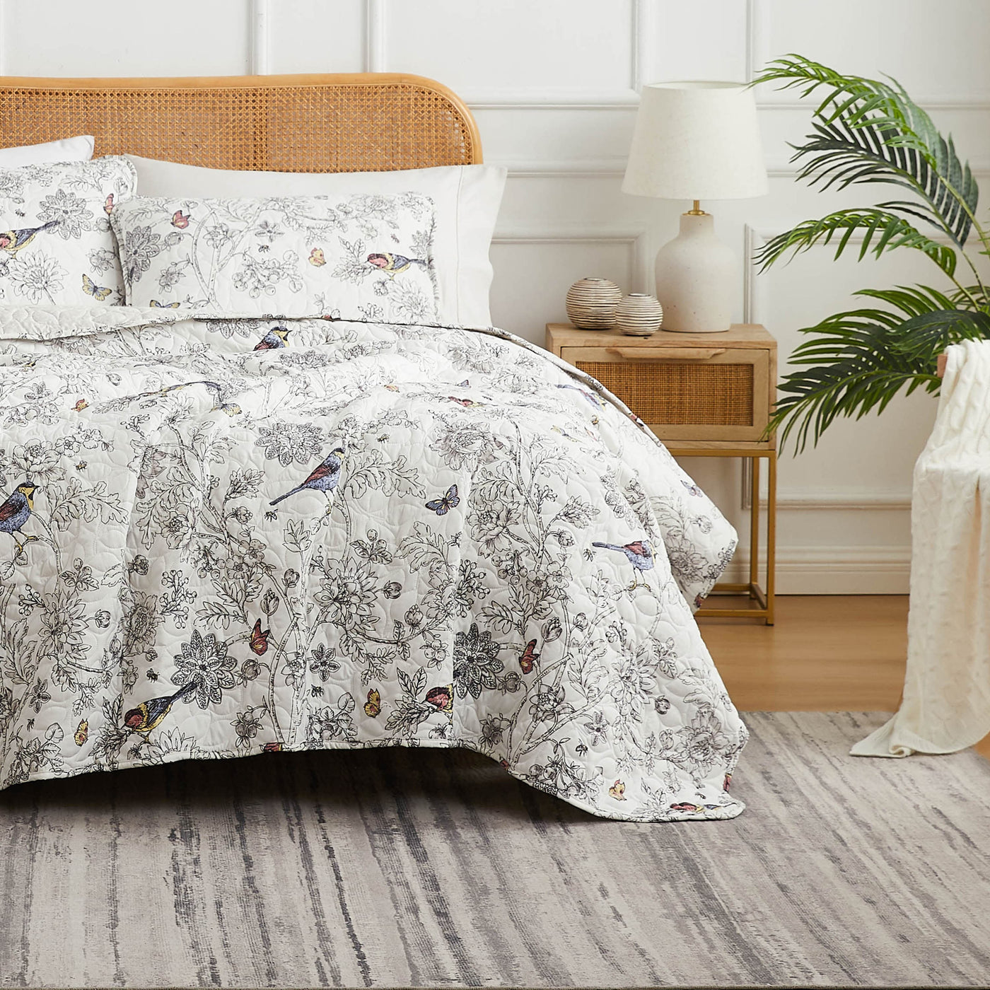 Front View of Bayberry Oversized Quilt Set#color_bayberry