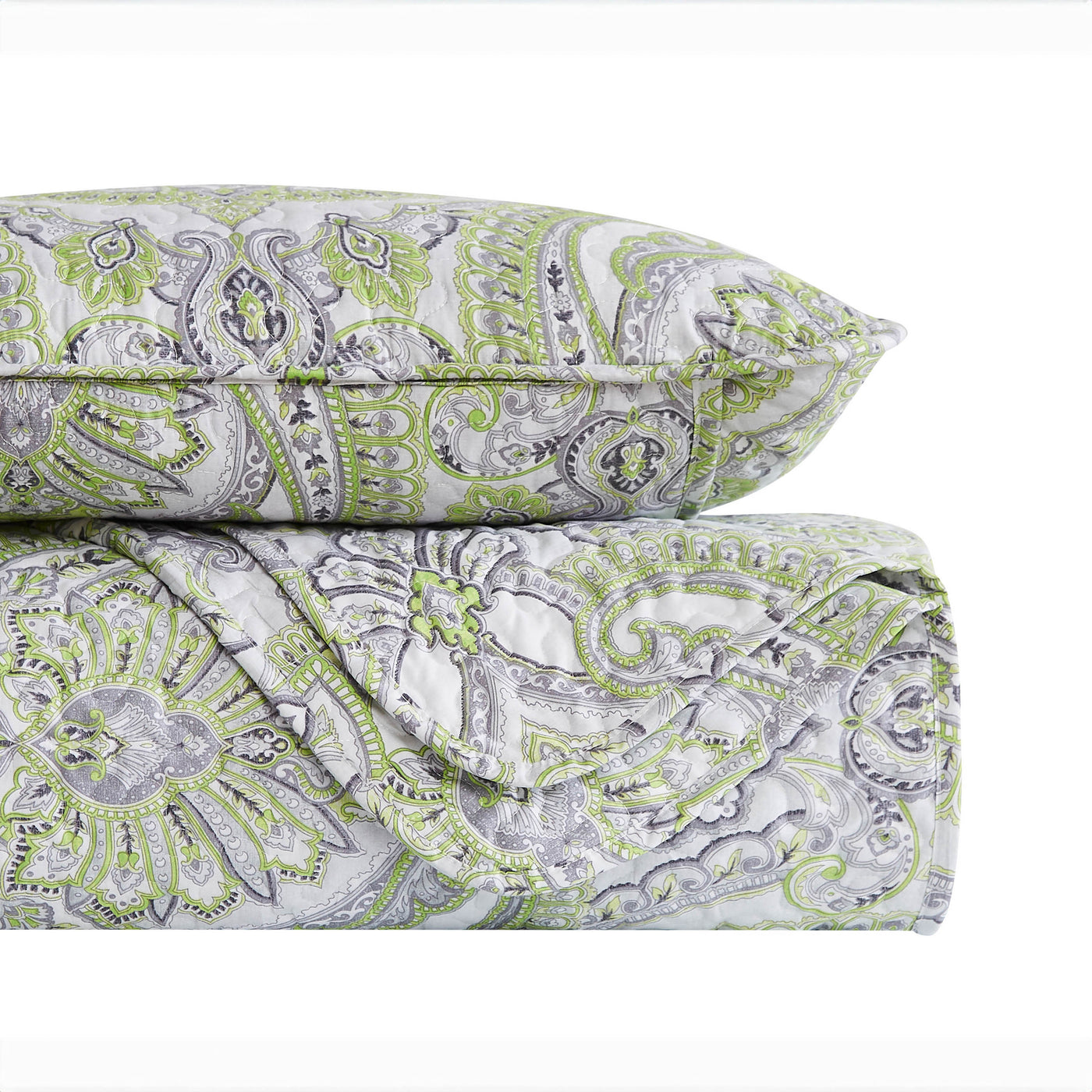 Stack Image of Sing to Me Quilt Set in Green#color_sing-to-me-green