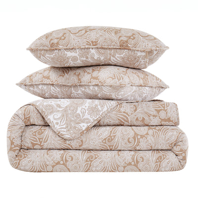 Stack Image of Sacred Journey Quilt Set in Taupe#color_sacred-journey-taupe
