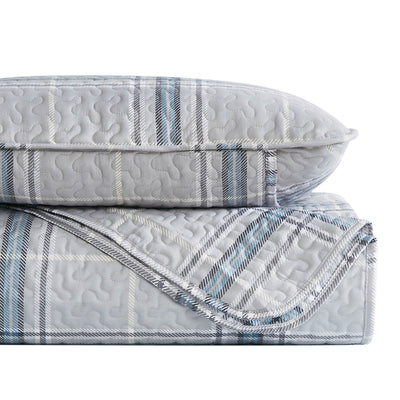 Stack Image of Purely Plaid Quilt Set in Grey#color_purely-plaid-grey