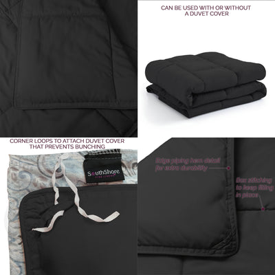 Details and Feautures of Down Alternative Comforter in Black#color_black