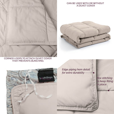 Details and Feautures of Down Alternative Comforter in bone#color_bone