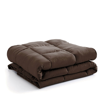 Stack Image of Down Alternative Comforter in brown#color_chocolate-brown