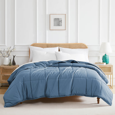 Front View of Down Alternative Comforter in coronet-blue#color_coronet-blue