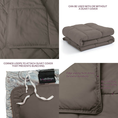 Details and Feautures of Down Alternative Comforter in dark-taupe#color_dark-taupe