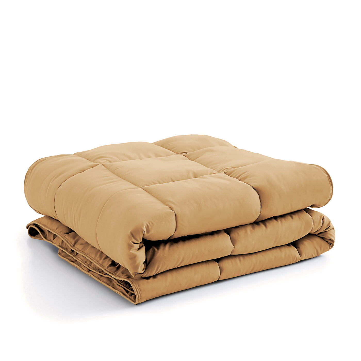 Stack Image of Down Alternative Comforter in gold#color_gold