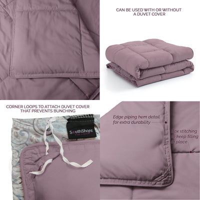 Details and Features of Down Alternative Comforter in lavender#color_lavender