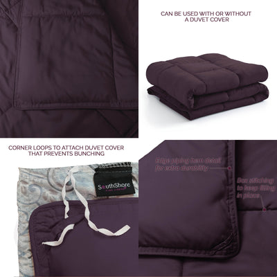 Details and Features of Down Alternative Comforter in purple#color_purple