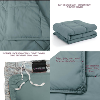 Details and Features of Down Alternative Comforter in steel-blue#color_steel-blue