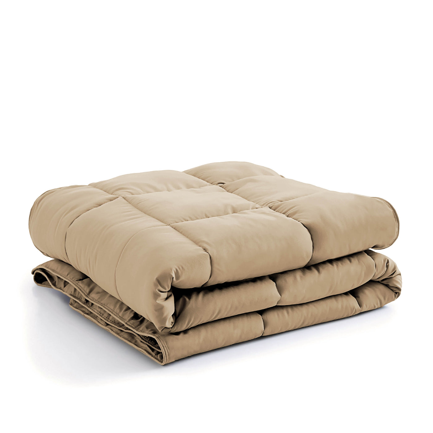 Stack Image of Down Alternative Comforter in taupe#color_taupe