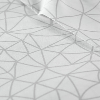 LaLa Land Printed Microfiber Sheet Set in White and Grey
