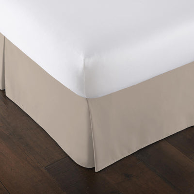 15 inch pleated drop bed skirt in bone