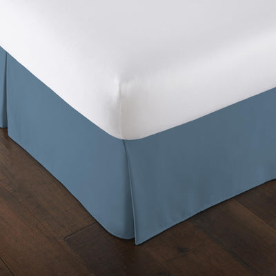 15 inch pleated drop bed skirt in coronet blue