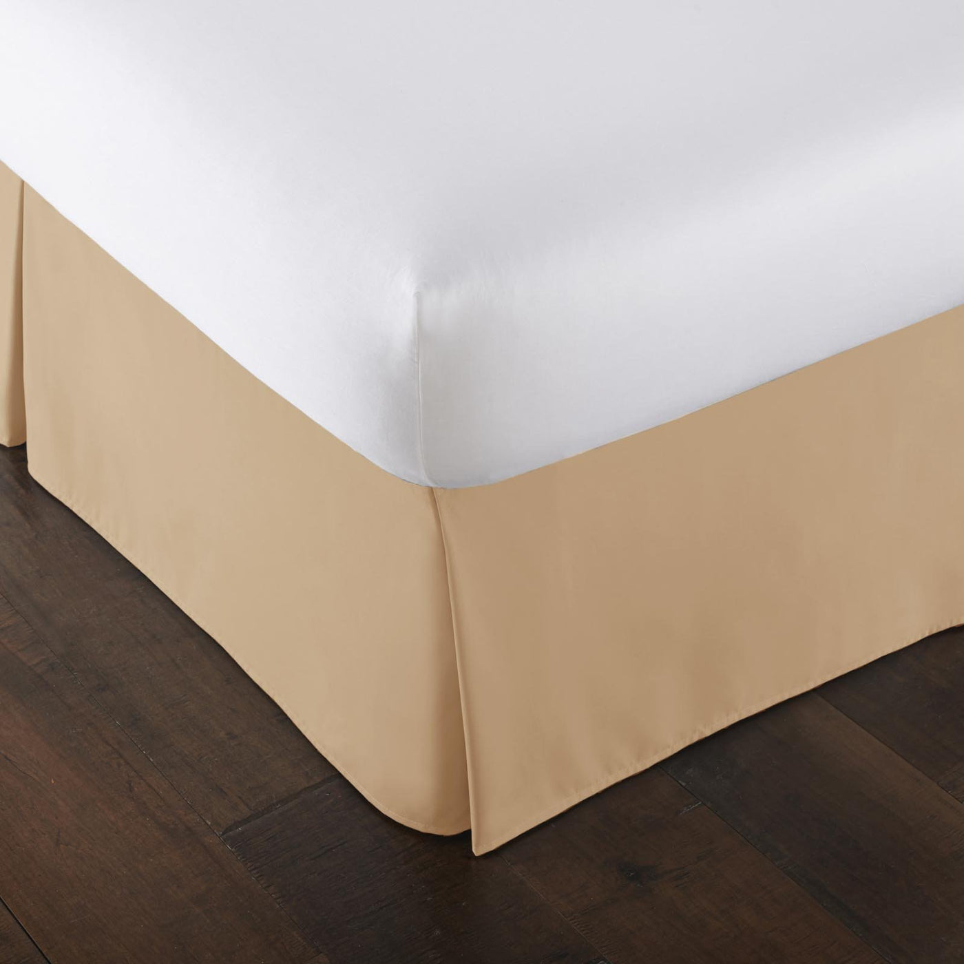 15 inch pleated drop bed skirt in gold