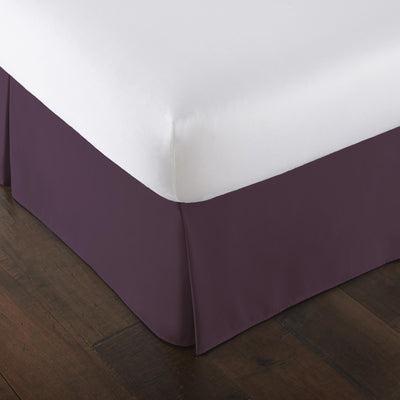 15 inch pleated drop bed skirt in purplr