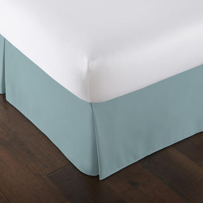 15 inch pleated drop bed skirt in sky blue