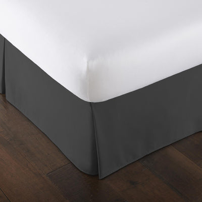 15 inch pleated drop bed skirt in slate