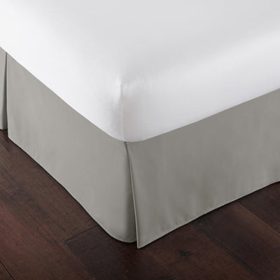 15 inch pleated drop bed skirt in steel grey