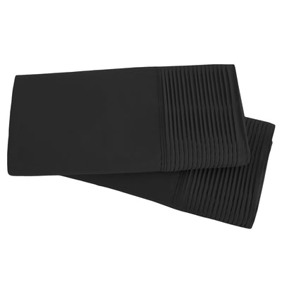 2-Piece Pleated Hem Pillowcase Set in Black