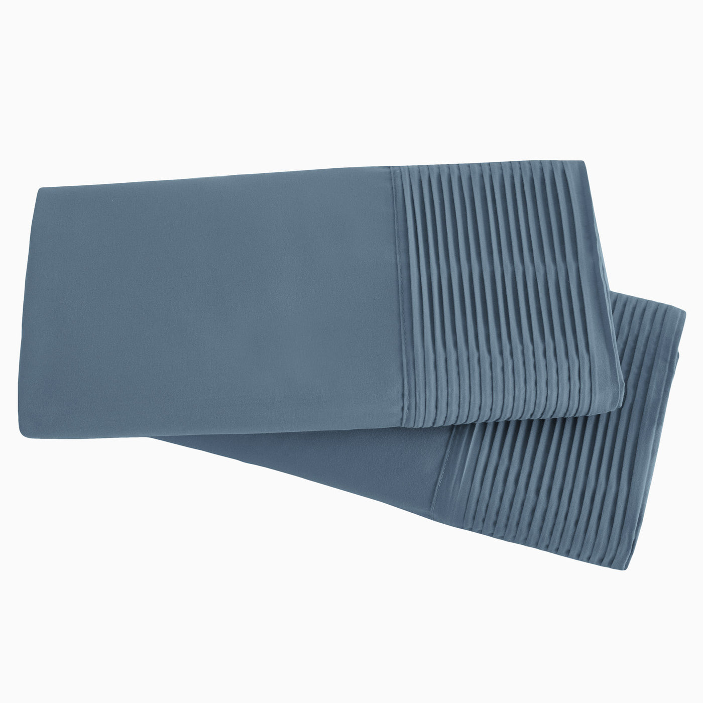 2-Piece Pleated Hem Pillowcase Set in Coronet Blue